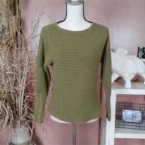 Rachel Zoe Size Extra Small XS Knit Ribbed Sweater Green Top Heavy Top Casual